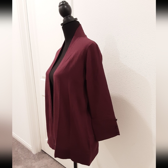 NWT Evolution Burgundy Cardigan - Picture 2 of 10